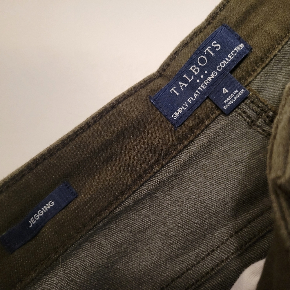 Talbots Simply Flattering Jegging Jeans Womens 4 (28x28) Green 5 Pocket Mid Rise - Picture 5 of 10